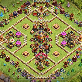 TH16 Trophy Base Plan with Link, Anti Everything, Copy Town Hall 16 Base Design 2024, #21