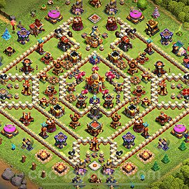 TH16 Anti 3 Stars Base Plan with Link, Anti Air / Electro Dragon, Copy Town Hall 16 Base Design 2024, #22