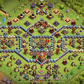 TH16 Trophy Base Plan with Link, Copy Town Hall 16 Base Design 2024, #23