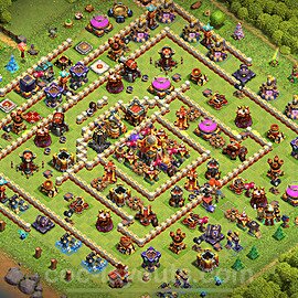 Anti Everything TH16 Base Plan with Link, Copy Town Hall 16 Design 2024, #25