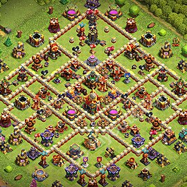 TH16 Trophy Base Plan with Link, Legend League, Copy Town Hall 16 Base Design 2026, #27