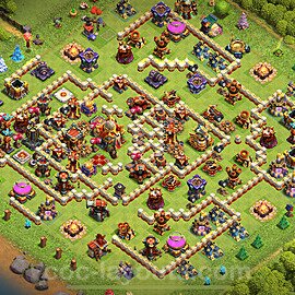 TH16 Trophy Base Plan with Link, Legend League, Copy Town Hall 16 Base Design 2024, #3