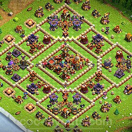 Ustawienie bazy do obrony TH16 z linkiem - Ratusz poziom 16 - COC 2025 - #32