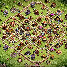Diseño de aldea Anti 3 Estrellas Ayuntamiento 16 Copiar, Anti Todo - COC TH16 Perfecta Distribucion 2025 + Enlace - #38