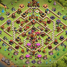 TH16 Anti 2 Stars Base Plan with Link, Copy Town Hall 16 Base Design 2024, #5