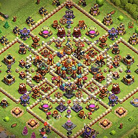 Ustawienie bazy do obrony TH16 z linkiem, Hybrydowy - Ratusz poziom 16 - COC 2026 - #52