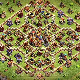 Diseño de aldea Anti 3 Estrellas Ayuntamiento 16 Copiar - COC TH16 Perfecta Distribucion 2025 + Enlace - #54