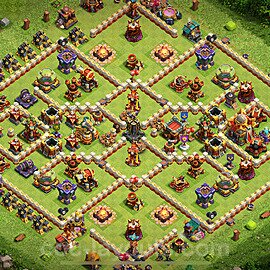 Diseño de aldea Anti Todo Ayuntamiento 16 Copiar - COC TH16 Perfecta Distribucion 2025 + Enlace - #58
