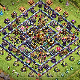TH16 Trophy Base Plan with Link, Hybrid, Copy Town Hall 16 Base Design 2024, #6