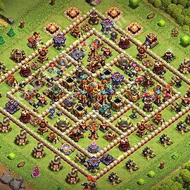 Diseño de aldea para Defensa Ayuntamiento 16 Copiar, Híbrido - COC TH16 Perfecta Distribucion 2026 + Enlace - #6