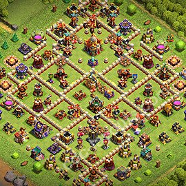 Municipio livello 16 Anti 3 Stelle Base + Link, Anti Air / Electro Dragon - Miglior Disposizione Villaggio per Difesa COC 2026 TH16 - #76