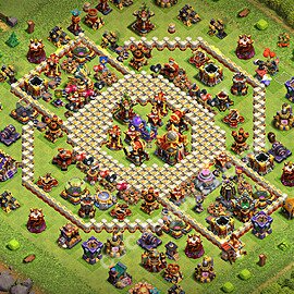 TH16 Anti 3 Stars Base Plan with Link, Copy Town Hall 16 Base Design 2026, #81