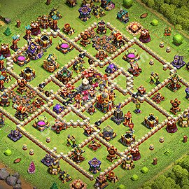 Diseño de aldea Anti 3 Estrellas Ayuntamiento 16 Copiar - COC TH16 Perfecta Distribucion 2026 + Enlace - #84