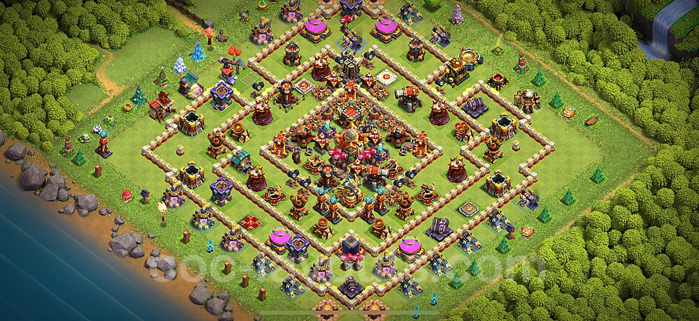 Anti Everything TH16 Base Plan with Link, Hybrid, Copy Town Hall 16 Design 2024, #13