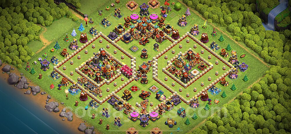 TH16 Anti 3 Stars Base Plan with Link, Anti Everything, Copy Town Hall 16 Base Design 2024, #18