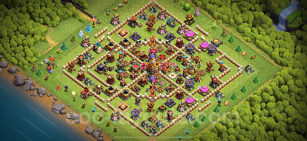 TH16 Anti 3 Stars Base Plan with Link, Hybrid, Copy Town Hall 16 Base Design 2024, #2