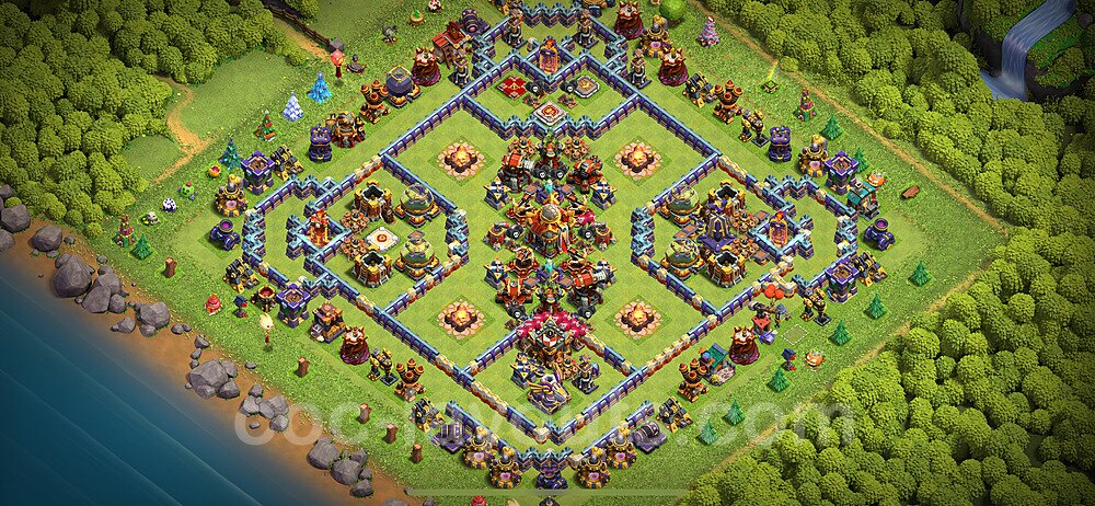 TH16 Trophy Base Plan with Link, Anti Everything, Copy Town Hall 16 Base Design 2024, #21