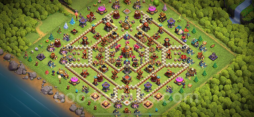 TH16 Anti 3 Stars Base Plan with Link, Anti Air / Electro Dragon, Copy Town Hall 16 Base Design 2024, #22