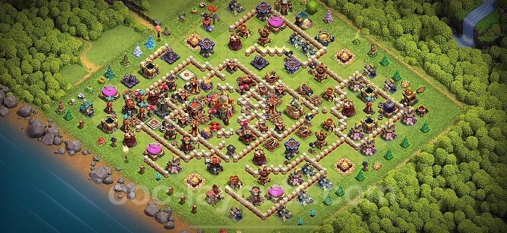 TH16 Trophy Base Plan with Link, Legend League, Copy Town Hall 16 Base Design 2024, #3