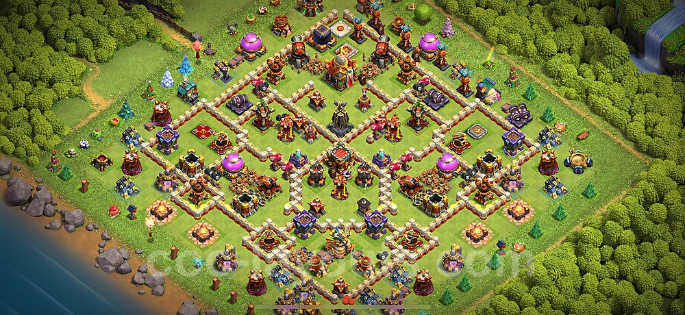 TH16 Anti 3 Stars Base Plan with Link, Anti Everything, Copy Town Hall 16 Base Design 2024, #31