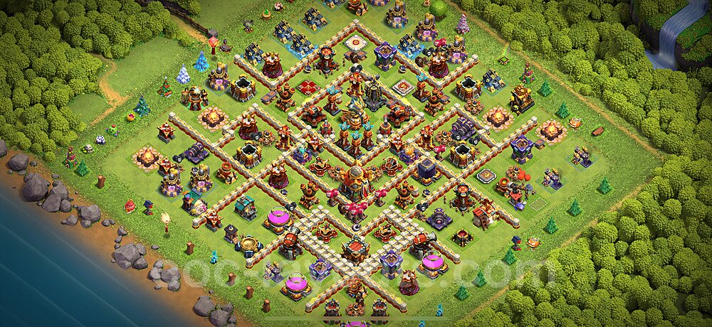 Anti Dragon TH16 Base Plan with Link, Copy Town Hall 16 Anti Air Design 2024, #4