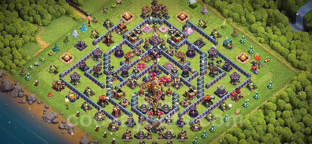 TH16 Anti 2 Stars Base Plan with Link, Copy Town Hall 16 Base Design 2024, #5