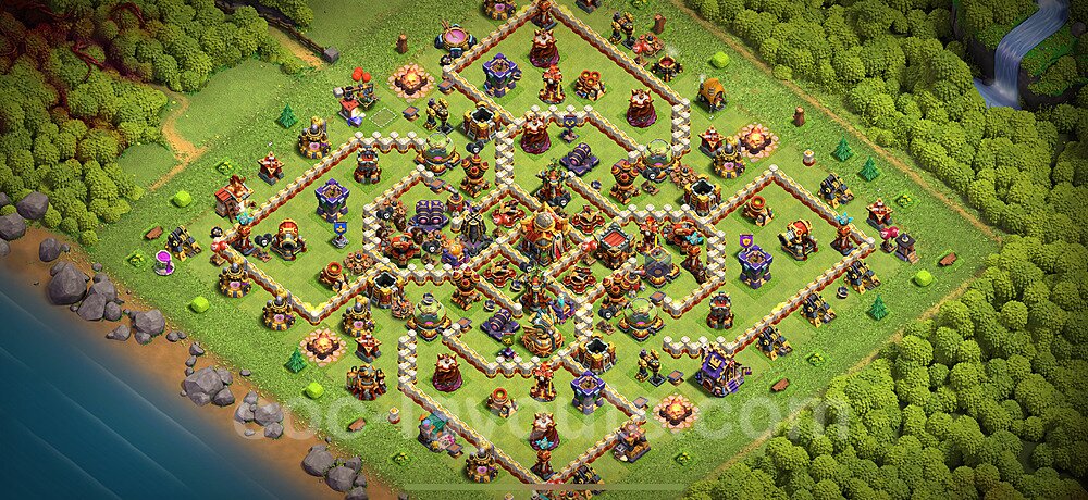 Ustawienie bazy do obrony TH16 z linkiem - Ratusz poziom 16 - COC 2025 - #51