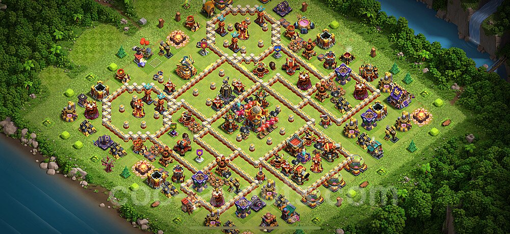 TH16 Trophy Base Plan with Link, Legend League, Copy Town Hall 16 Base Design 2025, #61