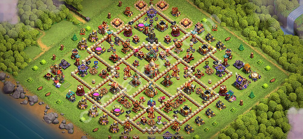 TH16 Trophy Base Plan with Link, Legend League, Copy Town Hall 16 Base Design 2026, #67