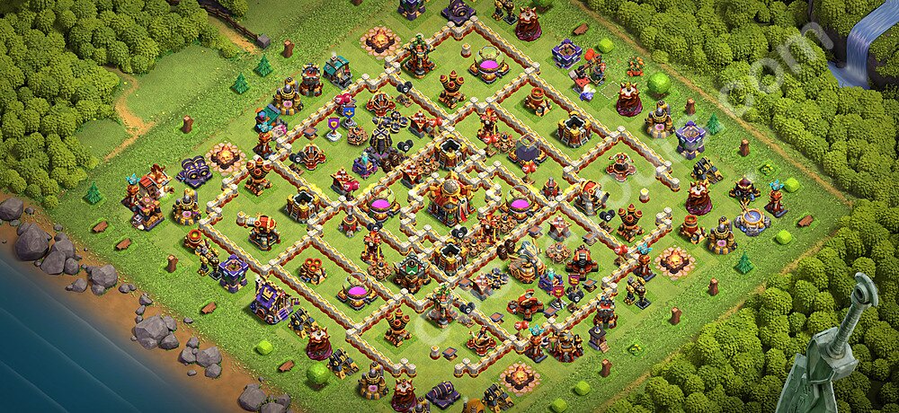 TH16 Anti 3 Stars Base Plan with Link, Anti Everything, Copy Town Hall 16 Base Design 2026, #75