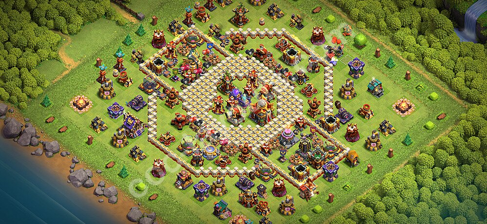 TH16 Anti 3 Stars Base Plan with Link, Copy Town Hall 16 Base Design 2026, #81