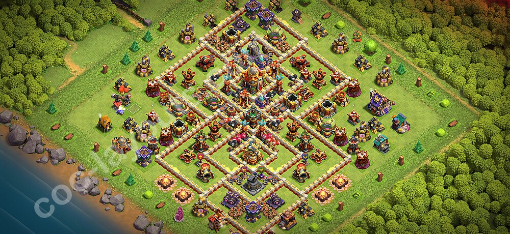 Diseño de aldea Anti 3 Estrellas Ayuntamiento 16 Copiar - COC TH16 Perfecta Distribucion 2026 + Enlace - #83