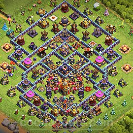 Base plan TH16 (design / layout) with Link, Anti 3 Stars for Farming 2024, #10
