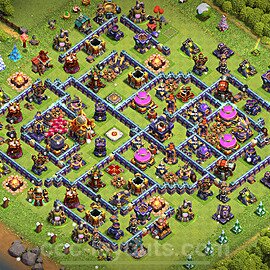 Base plan TH16 (design / layout) with Link, Anti 3 Stars for Farming 2024, #11