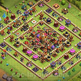 Base plan TH16 (design / layout) with Link, Anti 3 Stars for Farming 2024, #13