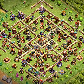 Diseño de aldea para farming Ayuntamiento 16 Copiar, Anti 3 Estrellas - COC TH16 Perfecta Distribucion 2026 + Enlace - #14