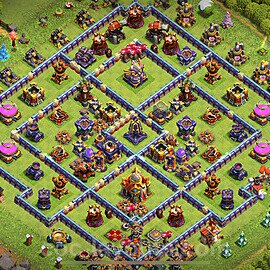 Base plan TH16 (design / layout) with Link, Anti 3 Stars for Farming 2024, #15