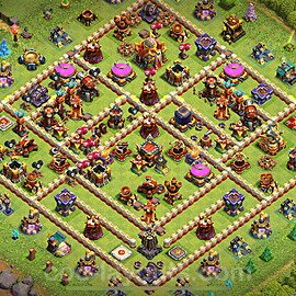 Base plan TH16 (design / layout) with Link, Anti 3 Stars for Farming 2024, #17