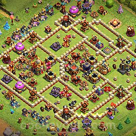 Base plan TH16 (design / layout) with Link, Anti 3 Stars, Anti Everything for Farming 2024, #20