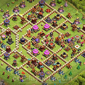 Base plan TH16 (design / layout) with Link, Anti 3 Stars for Farming 2024, #21