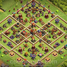 Diseño de aldea para farming Ayuntamiento 16 Copiar, Anti 3 Estrellas - COC TH16 Perfecta Distribucion 2025 + Enlace - #29