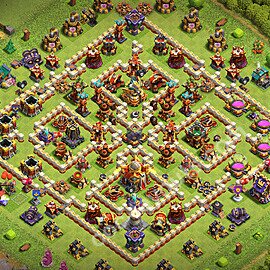 Diseño de aldea para farming Ayuntamiento 16 Copiar, Anti 3 Estrellas, Híbrido - COC TH16 Perfecta Distribucion 2026 + Enlace - #31