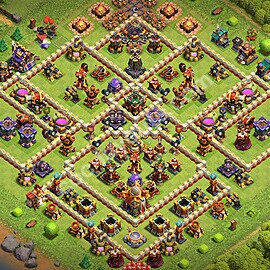 Diseño de aldea para farming Ayuntamiento 16 Copiar, Anti 3 Estrellas, Anti Aire / Electro Dragón - COC TH16 Perfecta Distribucion 2026 + Enlace - #33