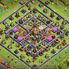 Base plan TH16 (design / layout) with Link, Anti 3 Stars for Farming 2024, #9