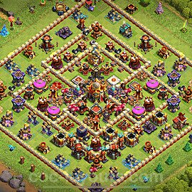 Base plan TH16 (design / layout) with Link, Anti 3 Stars for Farming 2024, #9