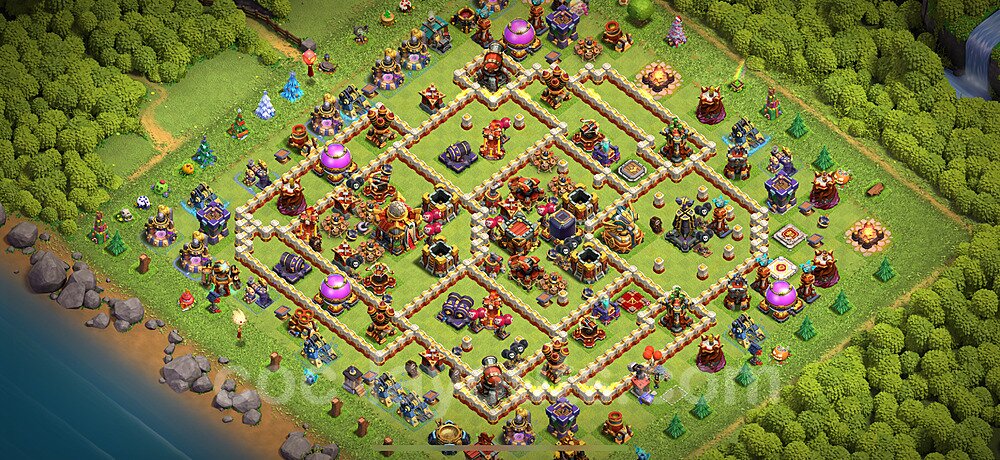 Base plan TH16 (design / layout) with Link, Anti 3 Stars, Anti Everything for Farming 2024, #20