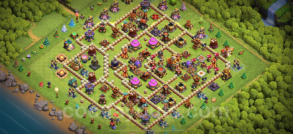 Base plan TH16 (design / layout) with Link, Anti 3 Stars for Farming 2024, #21