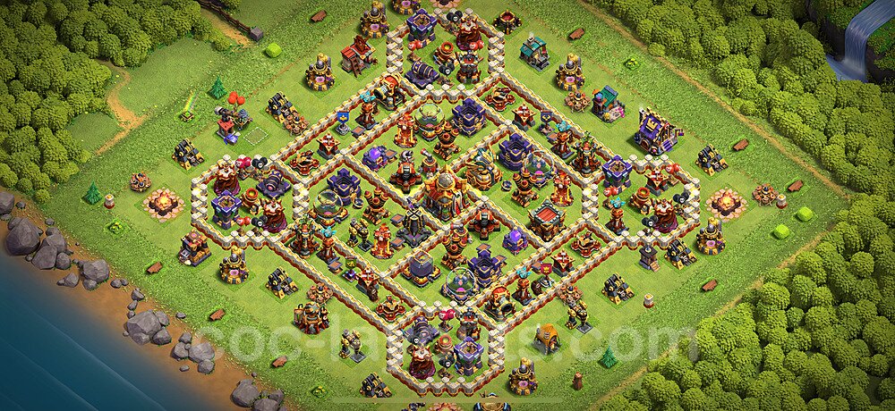 Base plan TH16 (design / layout) with Link, Anti Air / Electro Dragon for Farming 2025, #23