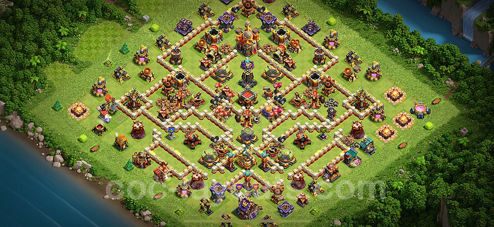Base plan TH16 (design / layout) with Link, Anti 3 Stars for Farming 2025, #26