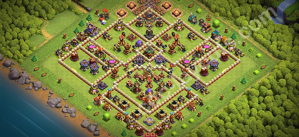 Base plan TH16 (design / layout) with Link, Anti 3 Stars, Anti Air / Electro Dragon for Farming 2026, #33